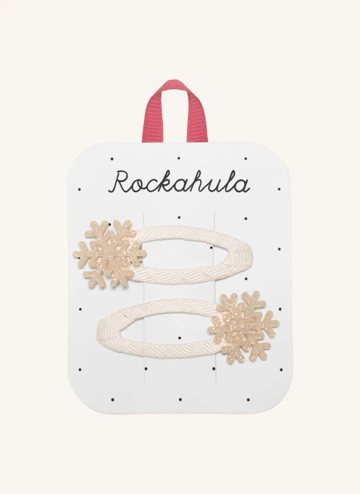 Rockahula Kids - 2-Pack Sparkly Snowflake Clip Set | Light Pink