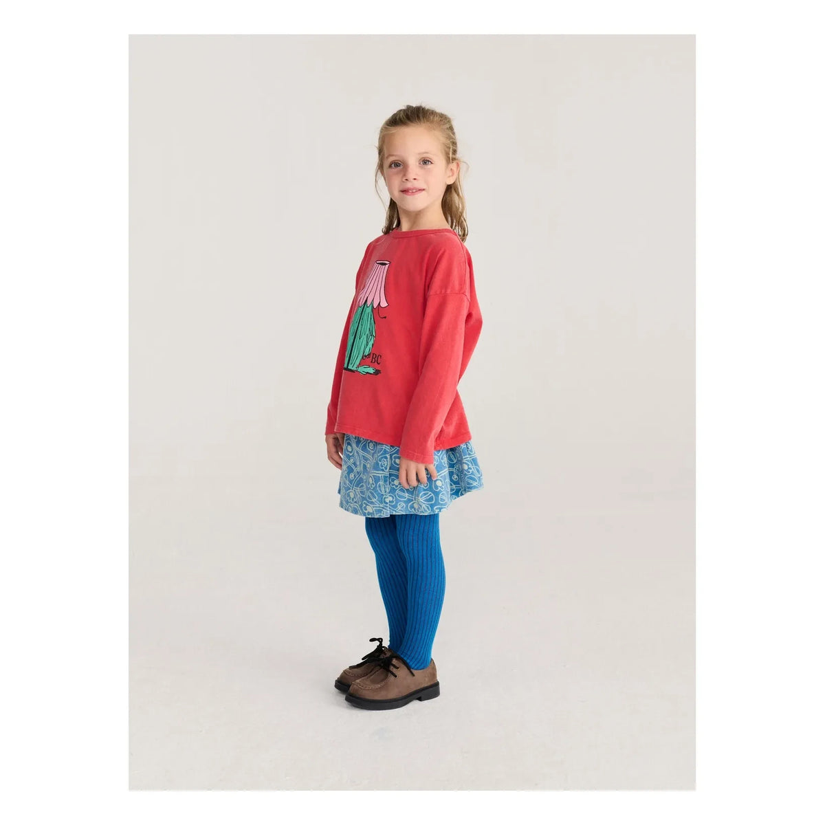 Bobo Choses - Ribbed Organic Cotton Tights | Blue