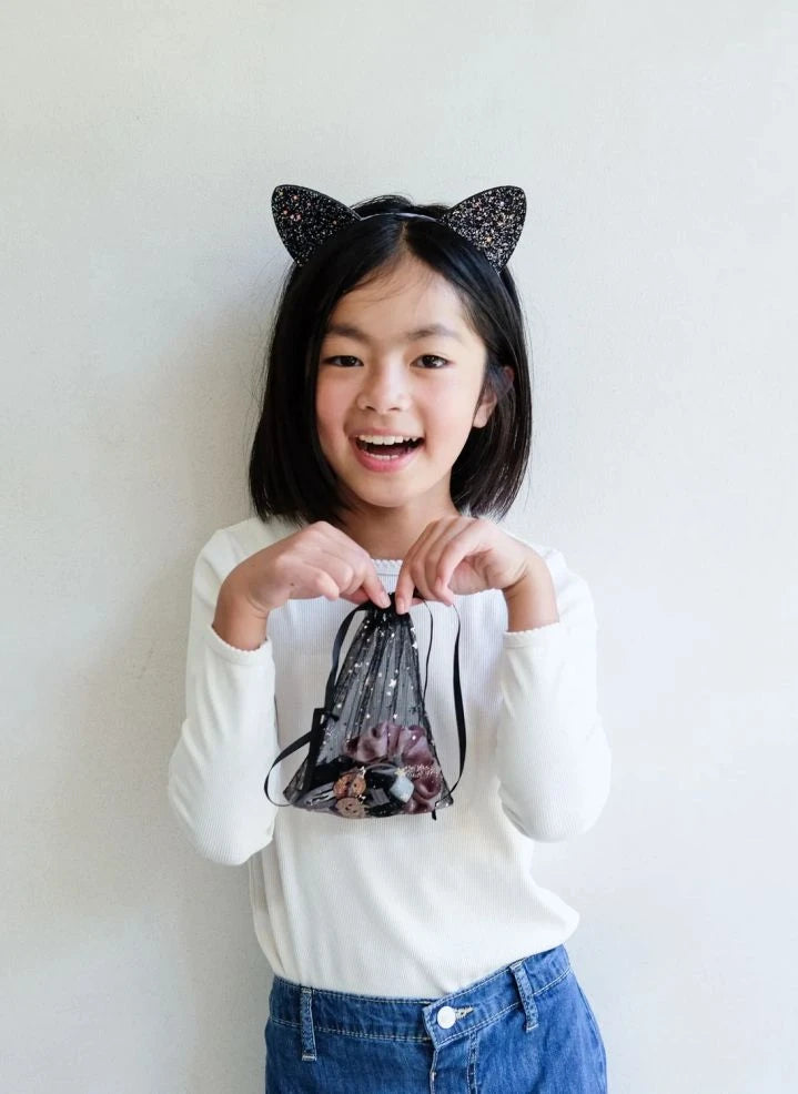 Mimi & Lula - Sparkly Cat Ear Tiara | Black