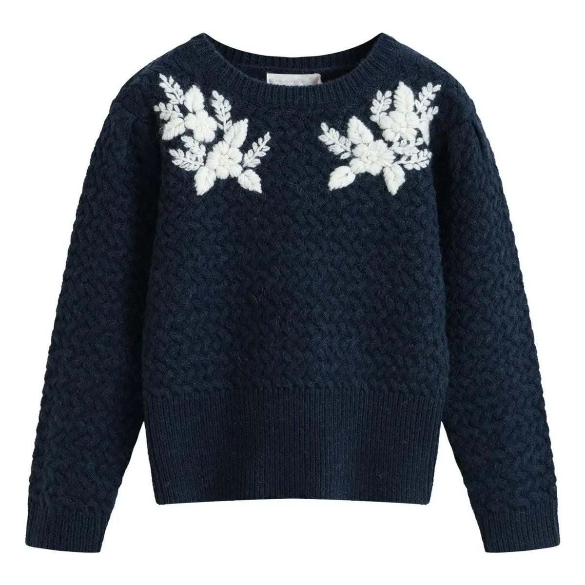 C'era Una Volta - Stefania Embroidered Sweater | Navy Blue