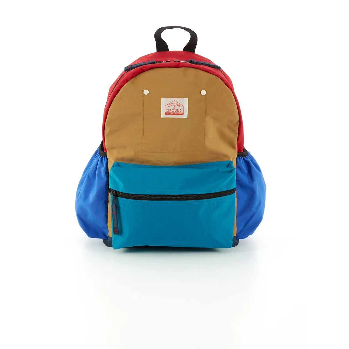 Ocean&Ground - Multicolored Block Backpack | Camel