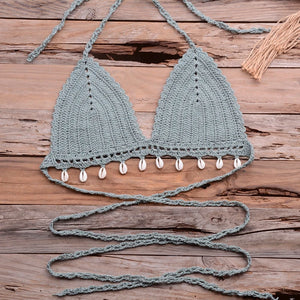 Jesminda - Knitted Sexy Shell Bikini Top