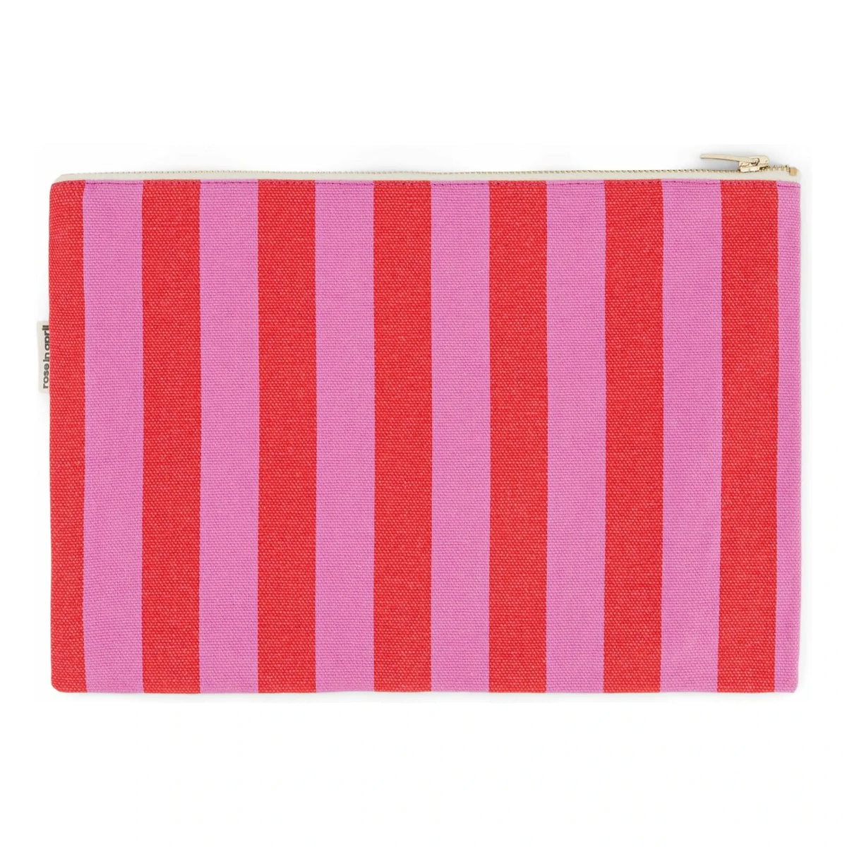 Rose in April - Lili striped clutch bag | Pink
