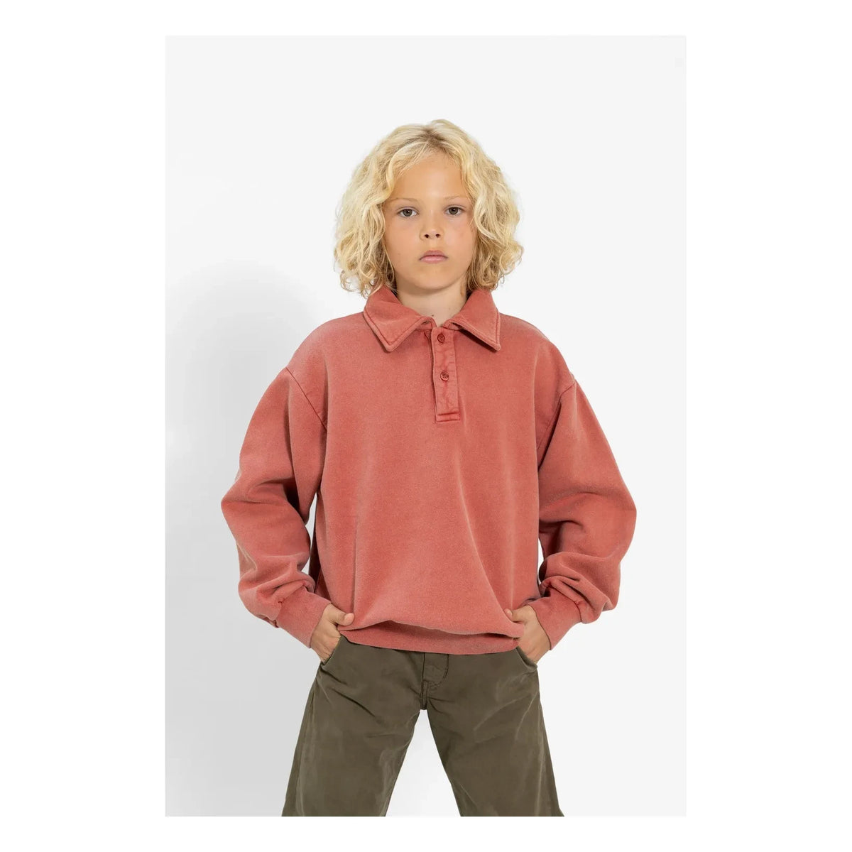 Hundred Pieces - Phoenix Pretzel Organic Cotton Polo Shirt | Red