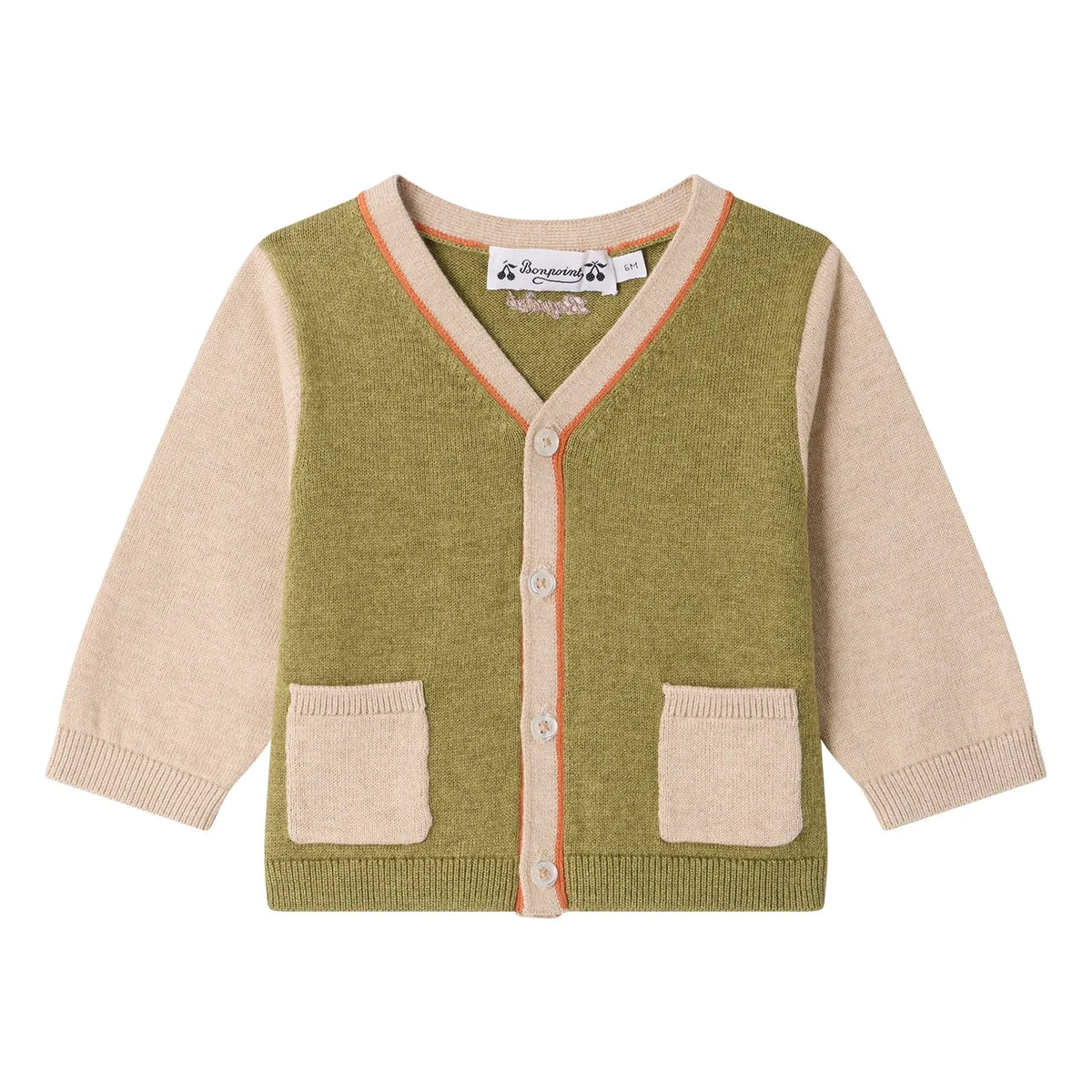 Bonpoint - Tahiel organic cotton cardigan | Khaki