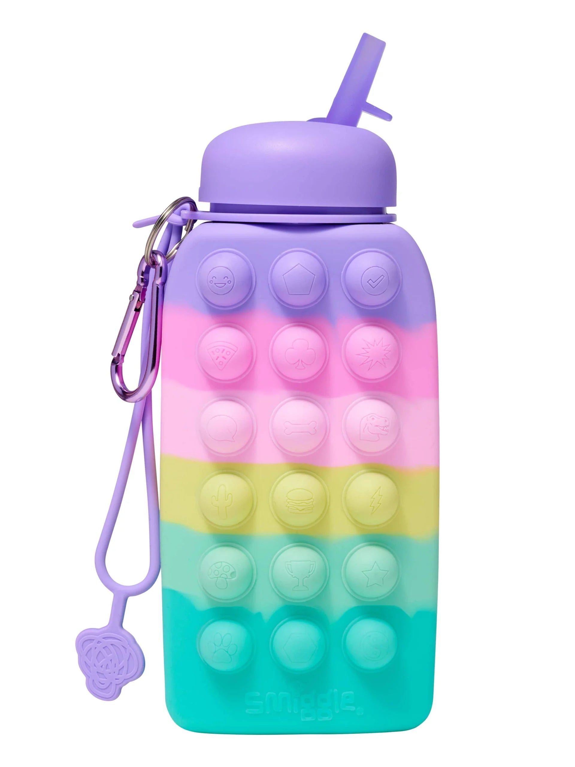 Smiggle - Popem Popitli Katlanabilir Pipetli 750ML Suluk-Dinossi