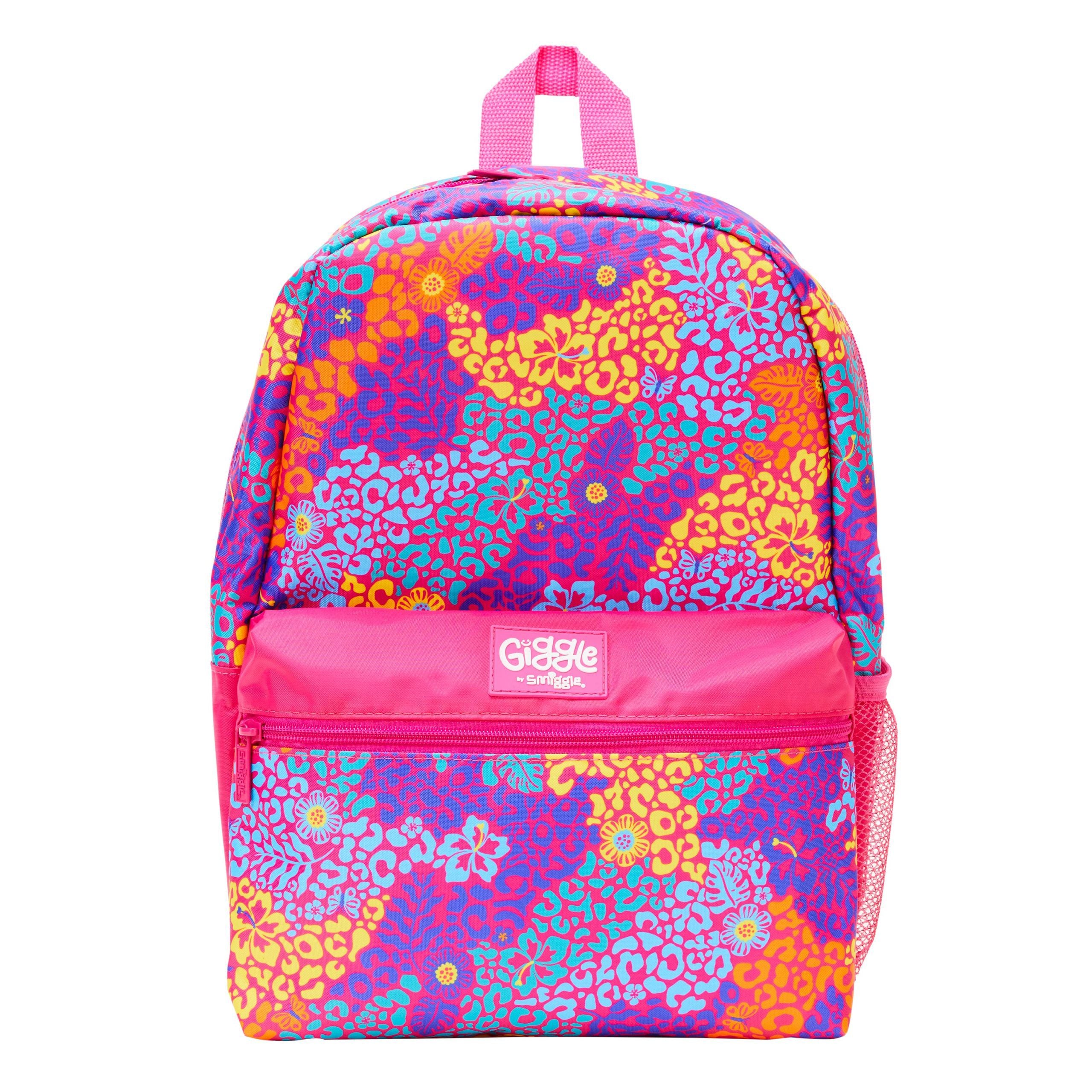 Smiggle - Giggle Serisi Pembe Turuncu Sırt Çantası-Dinossi