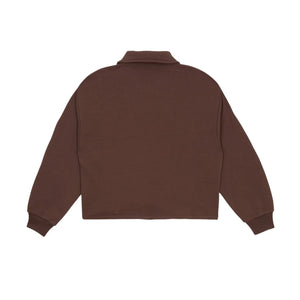 Finger in the nose - Brooklyn polo collar sweatshirt | Brown