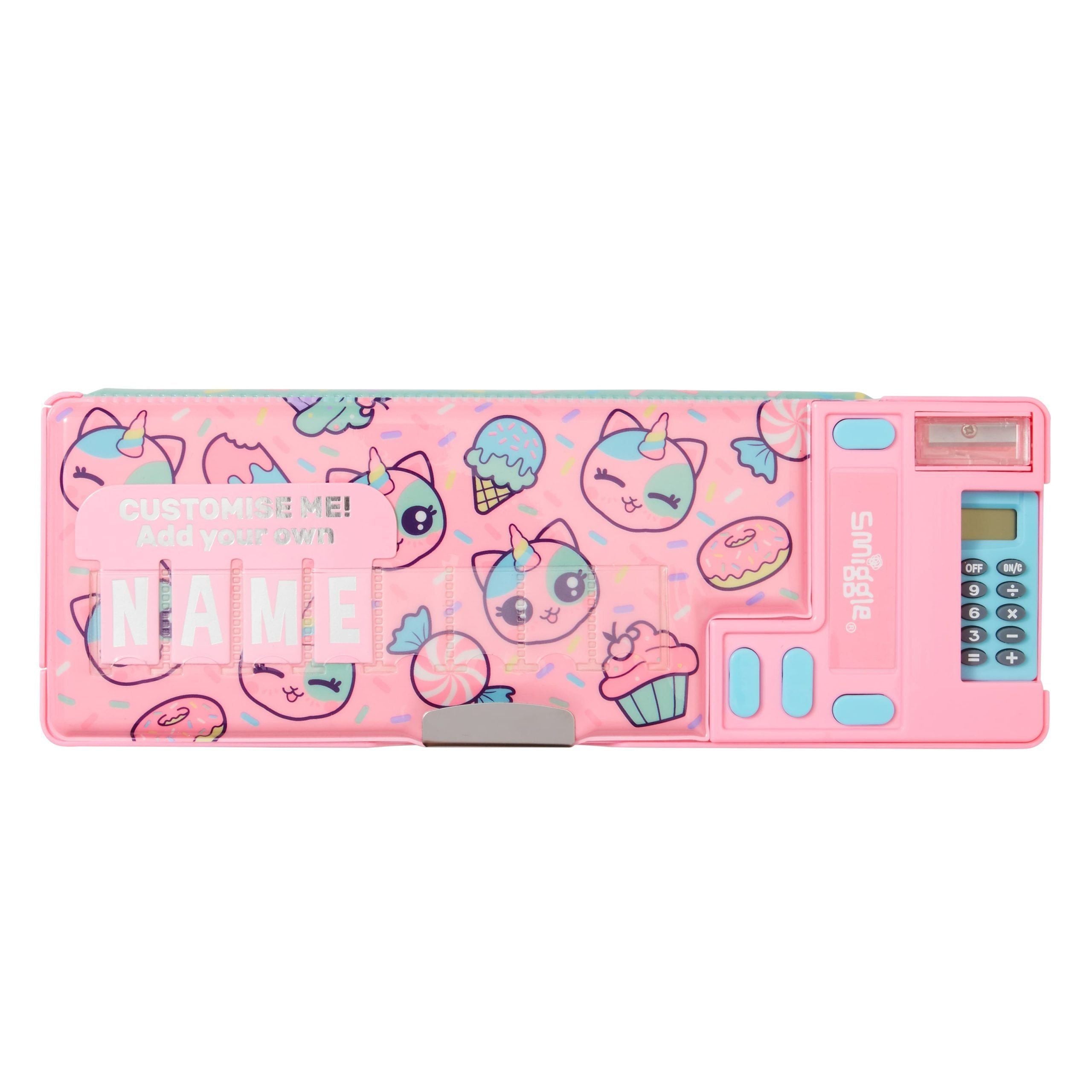 Smiggle - Budz Pencil Case with Calculator and Automatic Mechanism