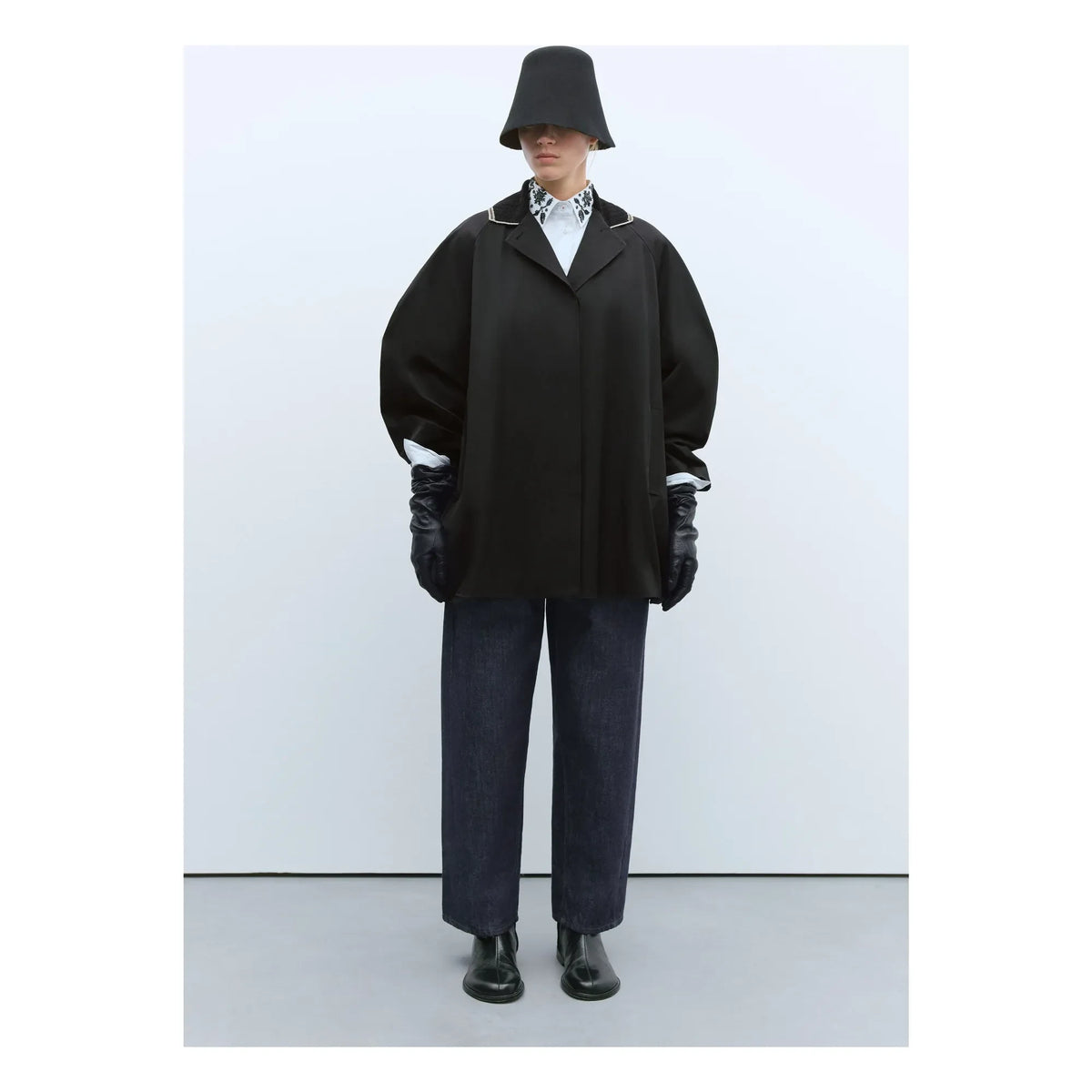 Cordera - Cropped collar jacket | Black