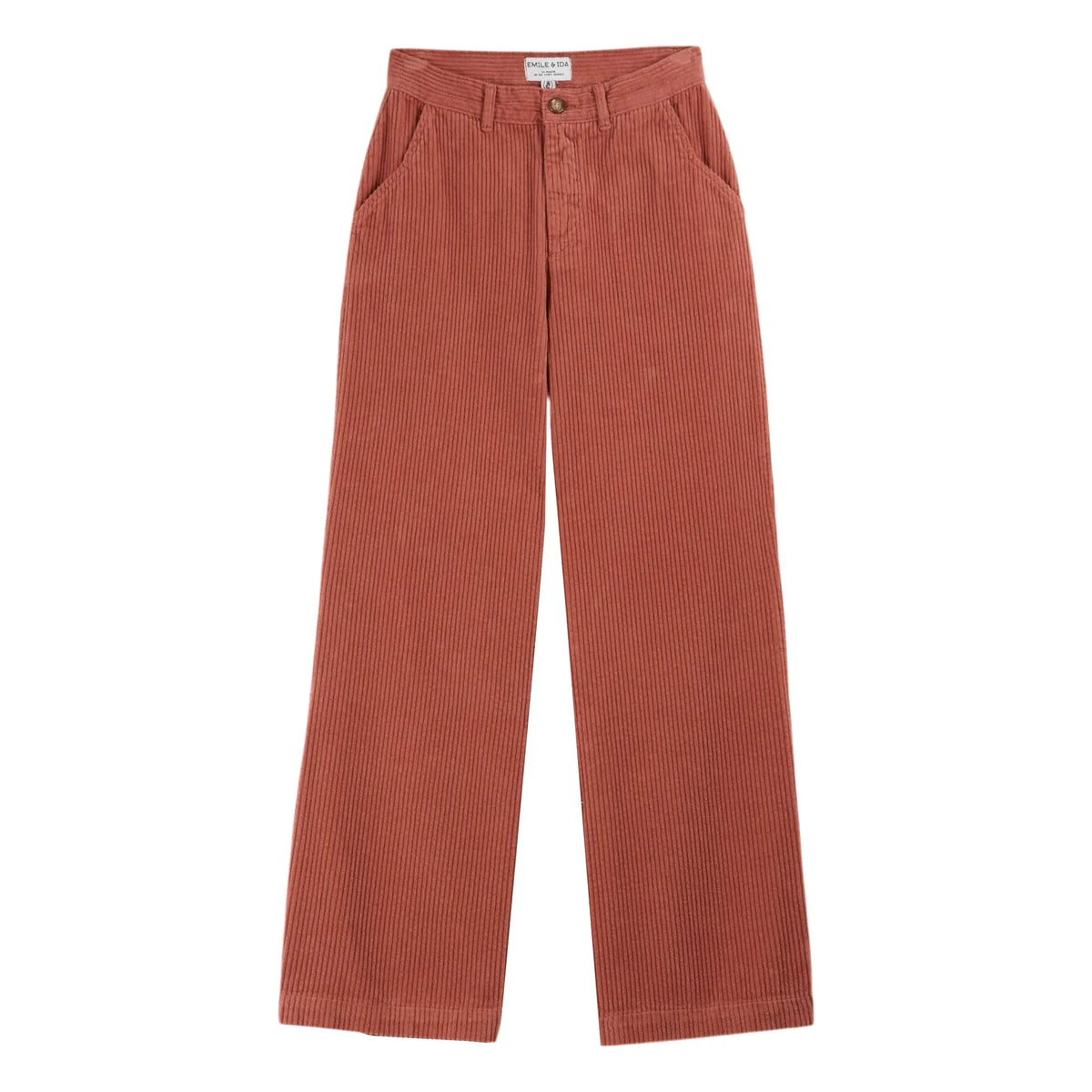 Emile et Ida - Canelle Velvet Pants | Brick Red
