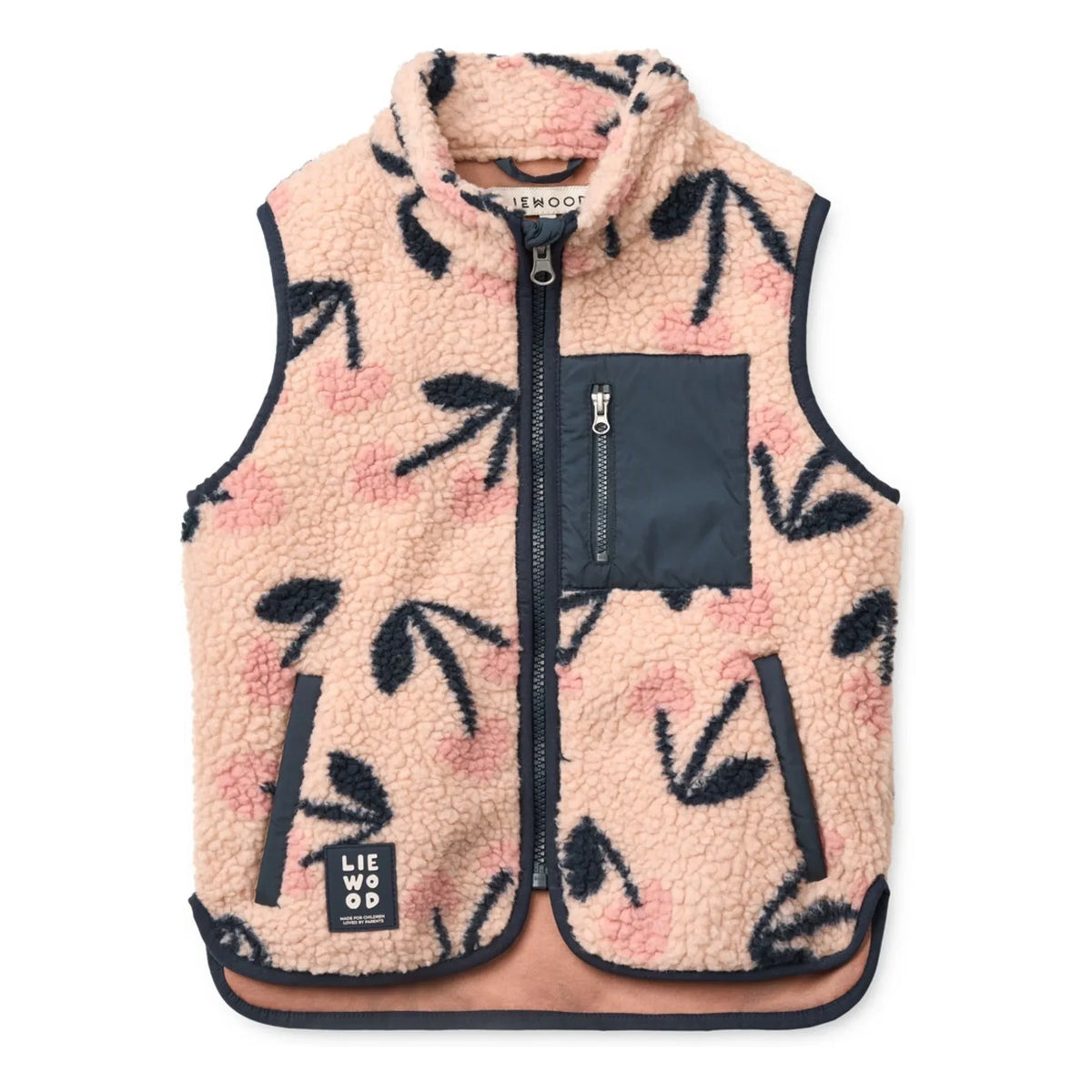 Liewood - Sleeveless Inflatable Vest Sherpa Vada Cerises Recycled Fibers | Pink