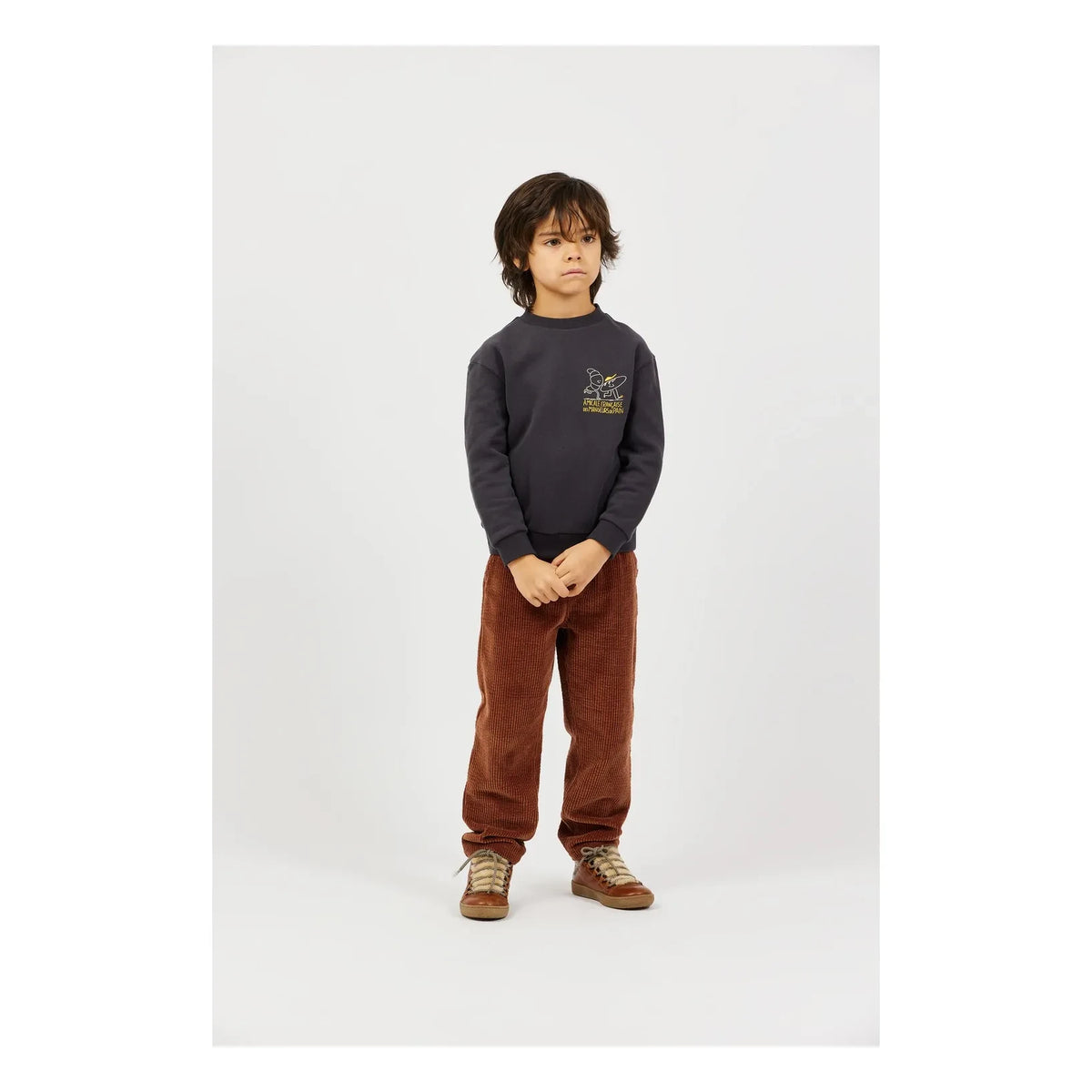 Arsène et Les Pipelettes - Organic Cotton Baguette Sweatshirt | Charcoal Grey