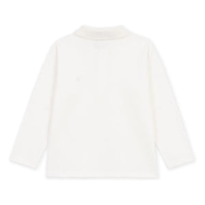 Petit Bateau - Organic cotton logo polo shirt | Ecru
