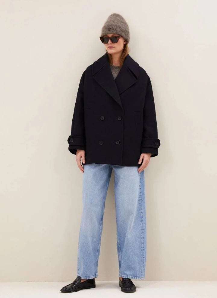 By Bar - Scott Wool Coat | Navy
