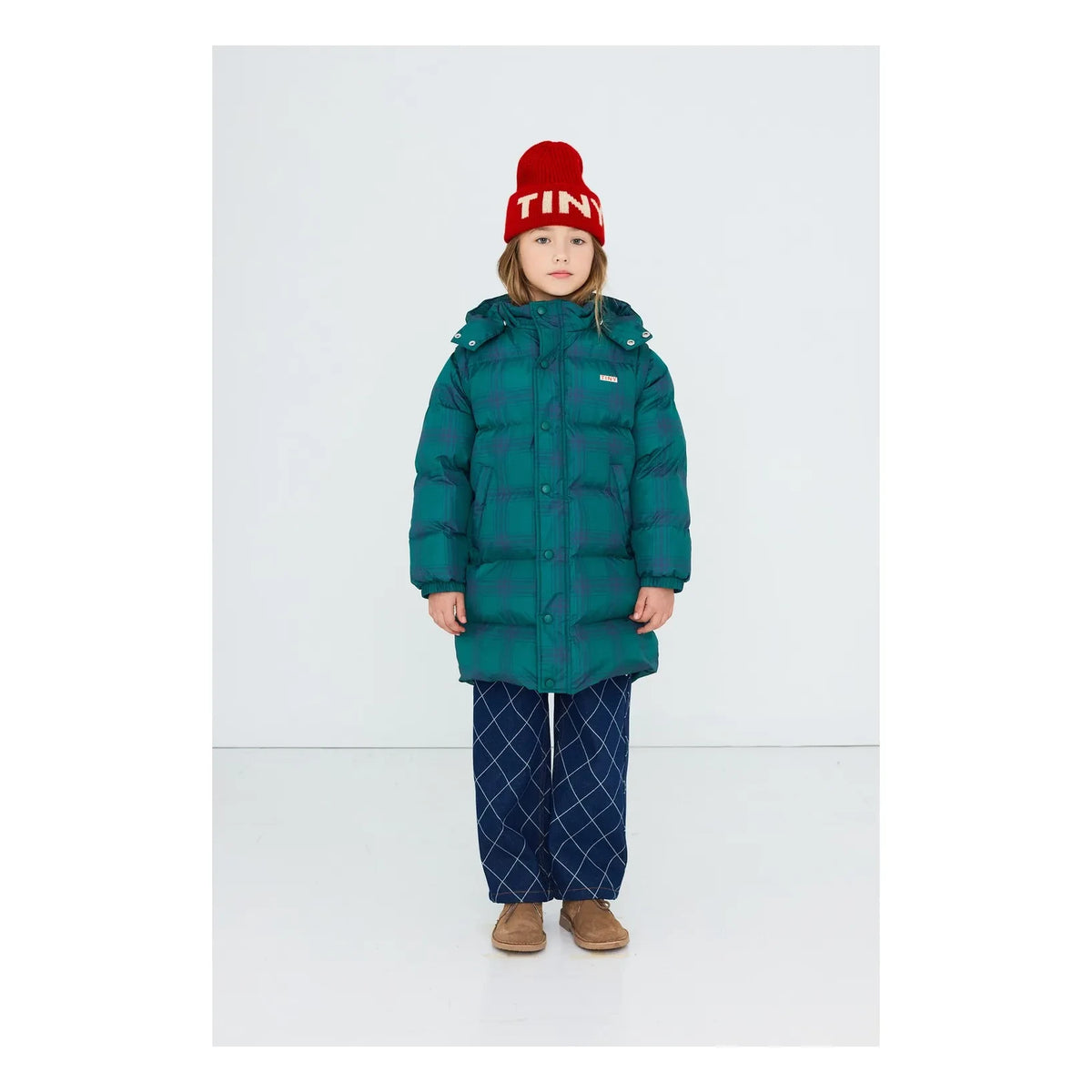 Tinycottons - Tartan Puffer Jacket | Green