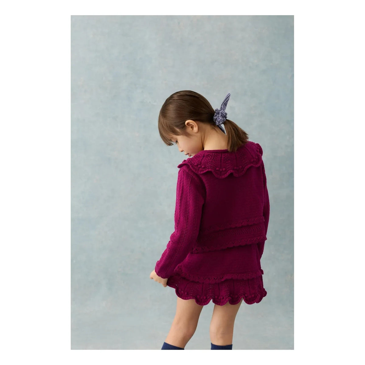 Louise Misha - Aude Knit Skirt | Dark Purple