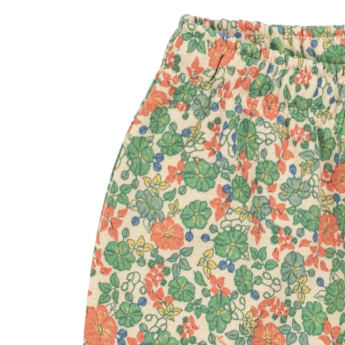 Konges Sløjd - Loupy Flower Pattern Organic Cotton Jogger Pants | Green