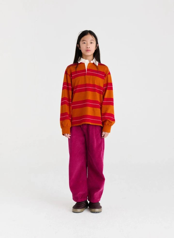 True Artist - Polo N°1 Striped Organic Cotton | Orange