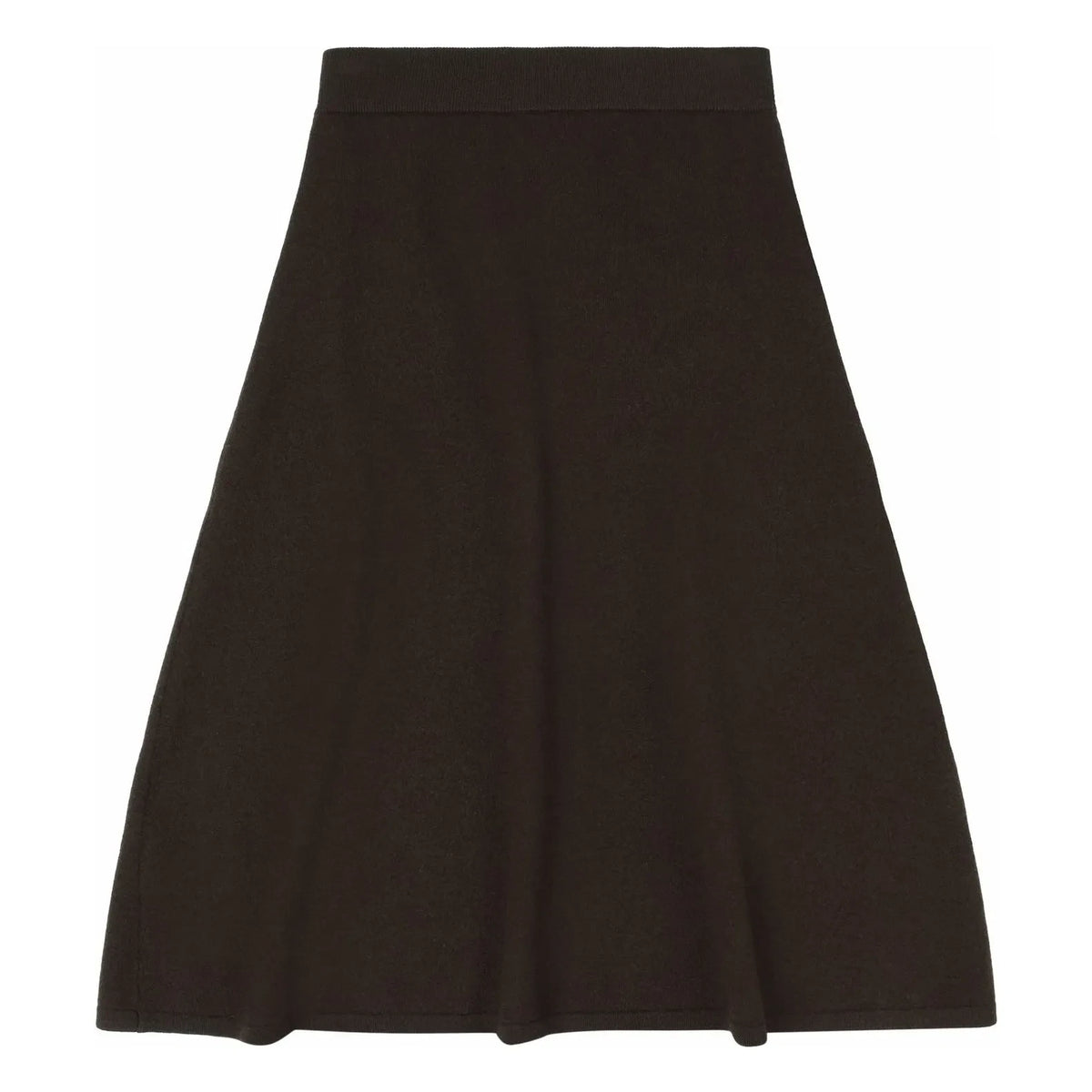 FUB - Wool Merino Felt Skirt - Women's Collection | Brown