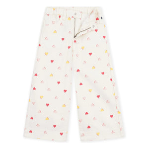 Petit Bateau - Big Heart Pants | Ecru