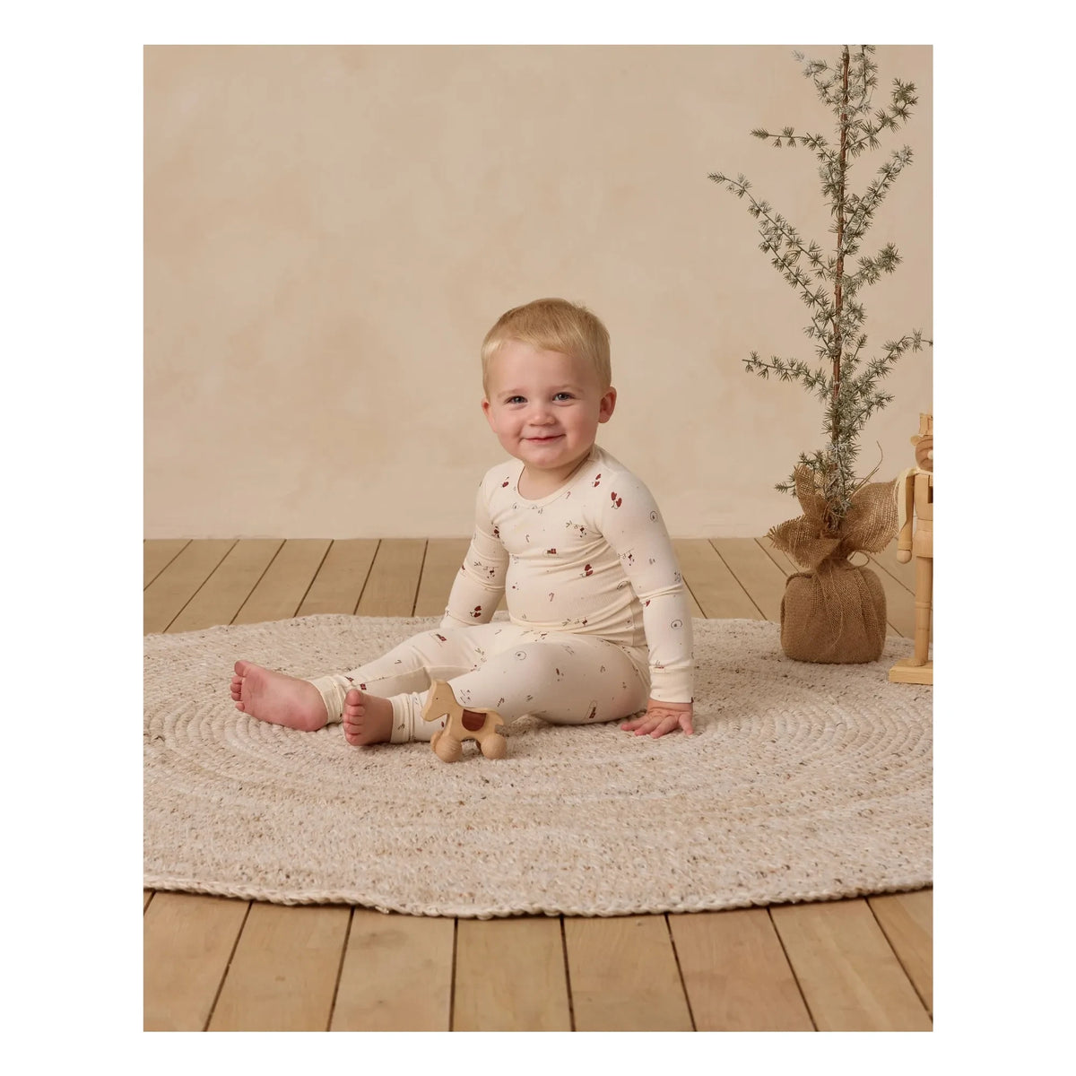 Quincy Mae - Winter Wonderland Pajama Set | Ecru
