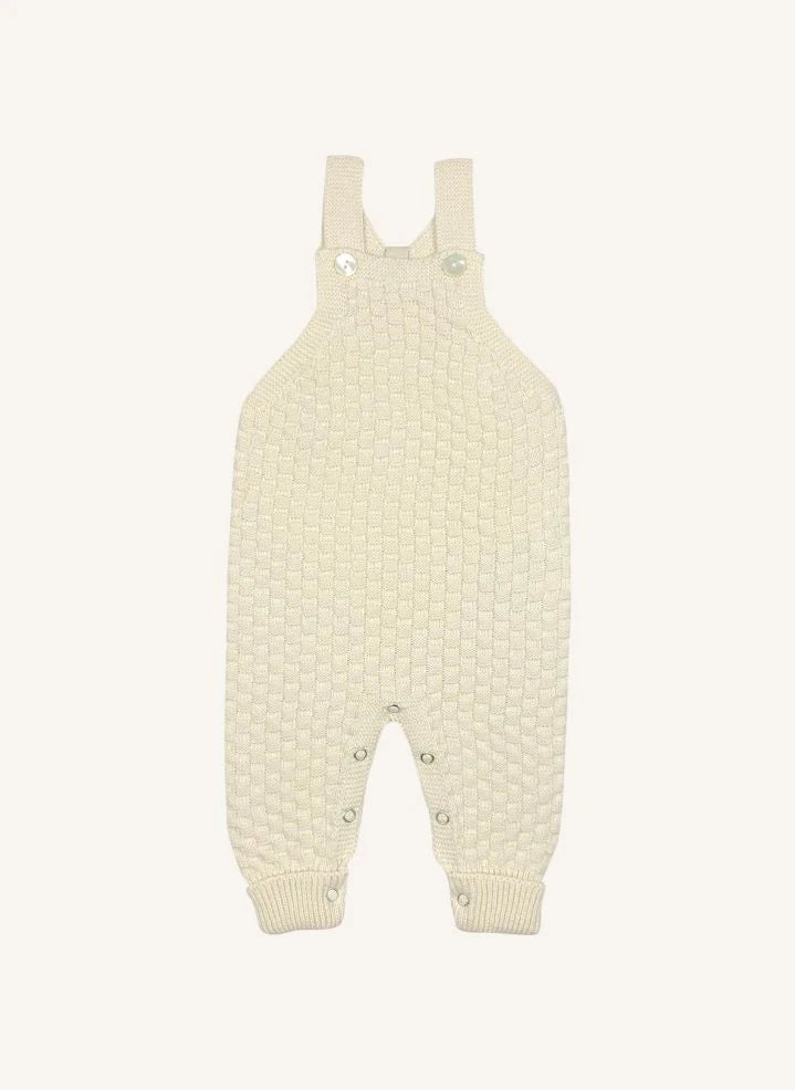 Bayiri - Organic Cotton Sloth Overalls | Ecru