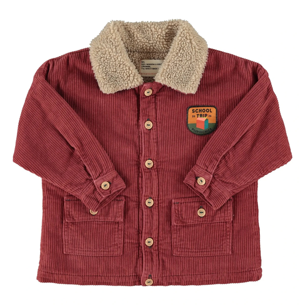 Piupiuchick - Here We Go Velvet Organic Cotton Jacket | Burgundy