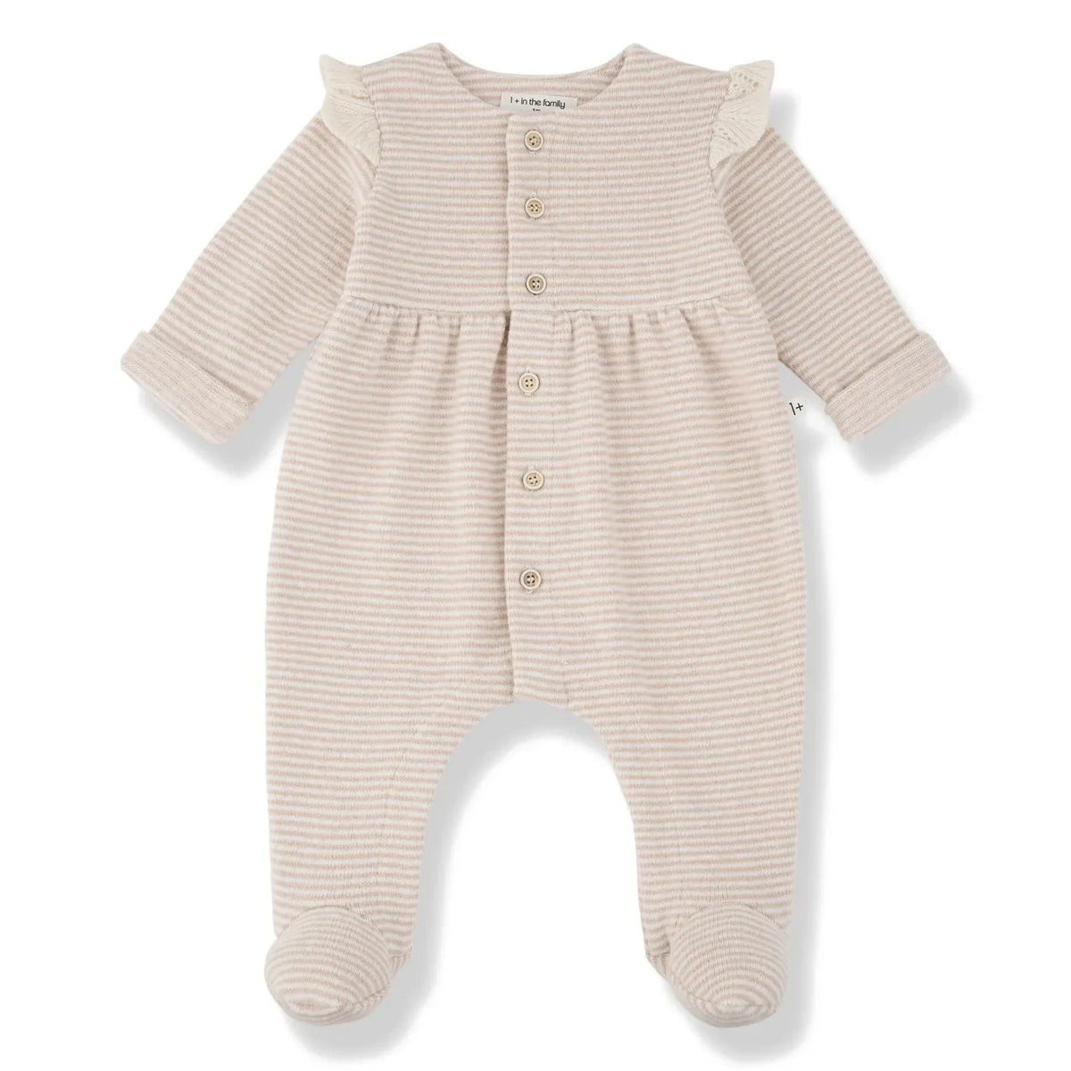 1+ in the family - Orleans Snap Bodysuit, Closed Legs | Nude