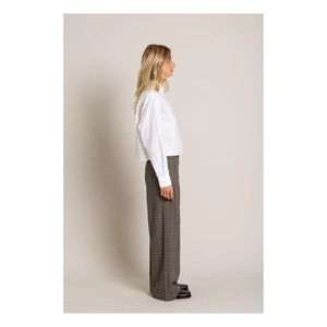 Smallable Woman - Quinn Prince of Wales Wool Jogger | Brown