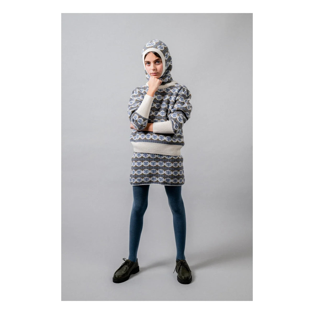 birinit - Julieta Merino wool balaclava | Blue