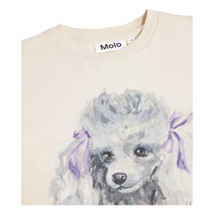 Molo - Riley Poodle Organic Cotton T-Shirt | White