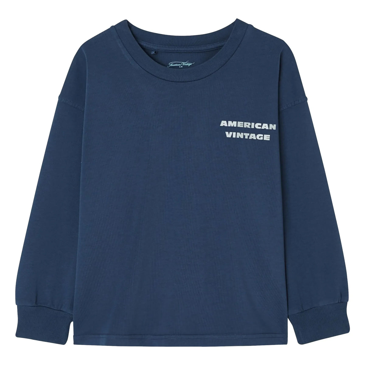 American Vintage - Fizvalley Long Sleeve T-Shirt | Navy Blue