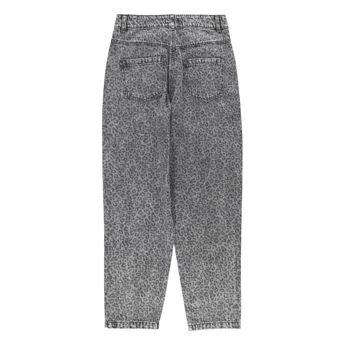 Sisters Department - Animal Print Cotton Jeans | Washed Black