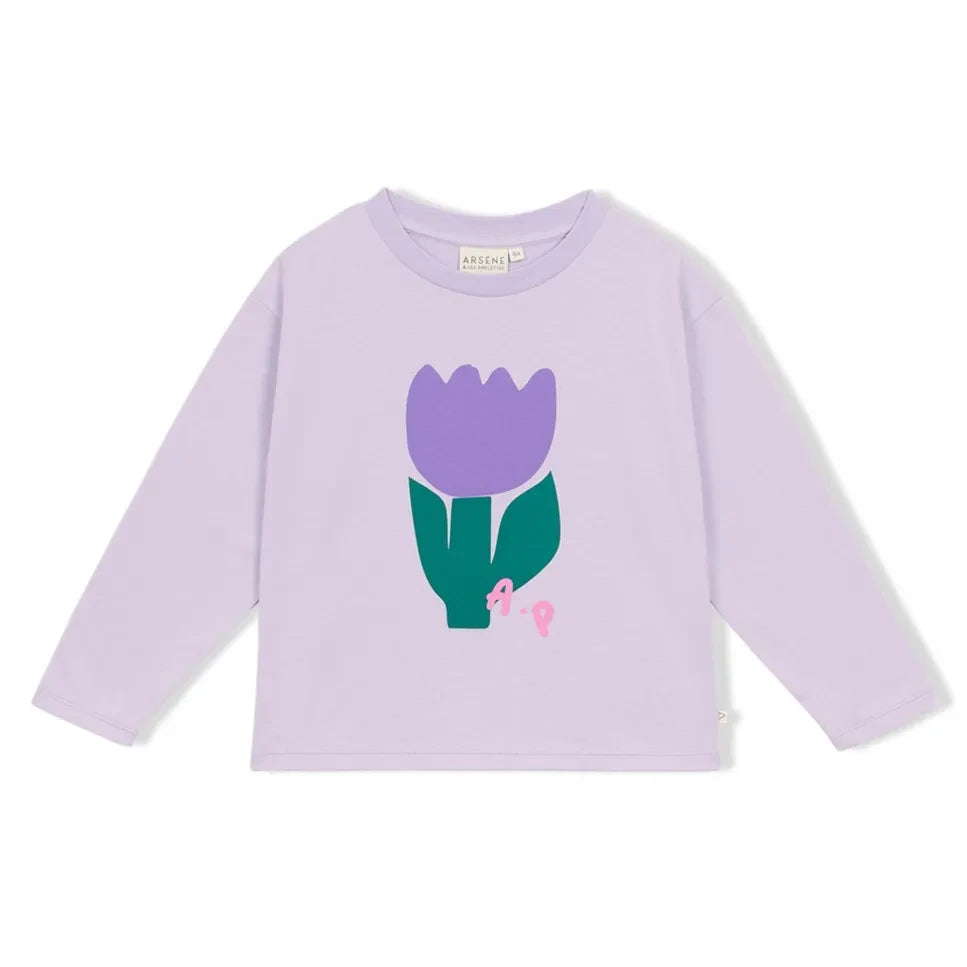 Arsène et Les Pipelettes - Organic Cotton Tulip T-Shirt | Lilac