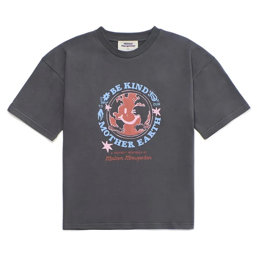 Maison Mangostan - Mother Earth T-shirt | Dark grey
