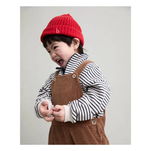 Búho - Striped Trucker Neck Sweater | Dark Blue