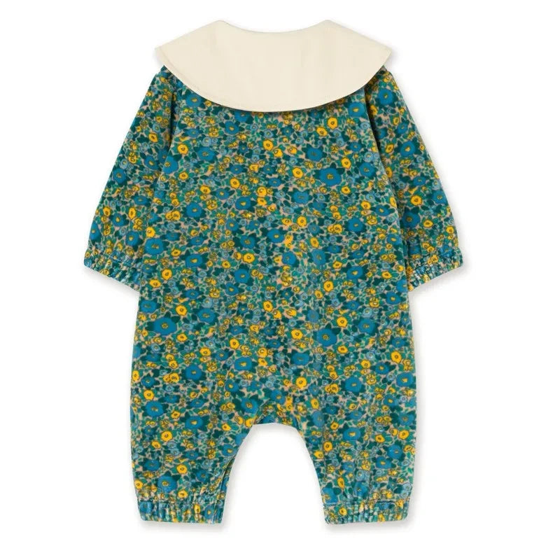 Tinycottons - Organic Cotton Floral Print Jumpsuit | Green