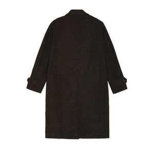Les Deux - Herringbone Wool Coat | Dark Brown