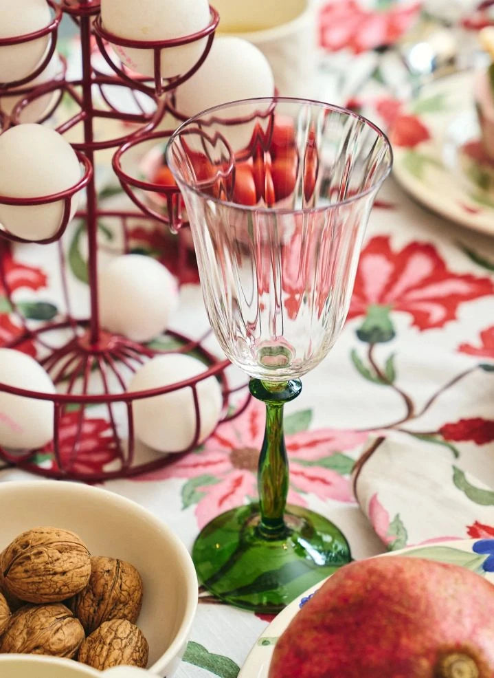 Anna + Nina - Freya Optic Wine Glasses - Set of 2 | Green