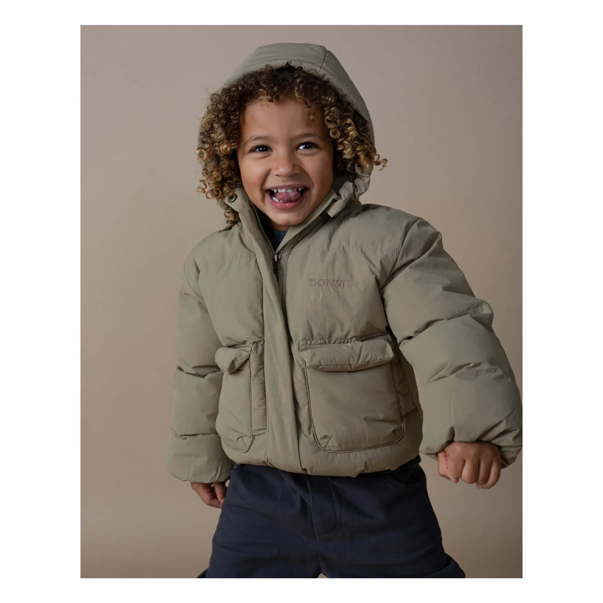 Donsje - Bearnt padded jacket | Taupe brown