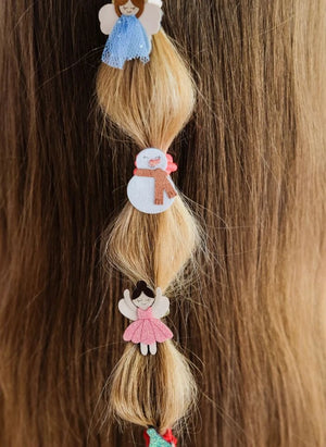 Mimi & Lula - 6-piece Cute Character Hair Clip Set | Ecru