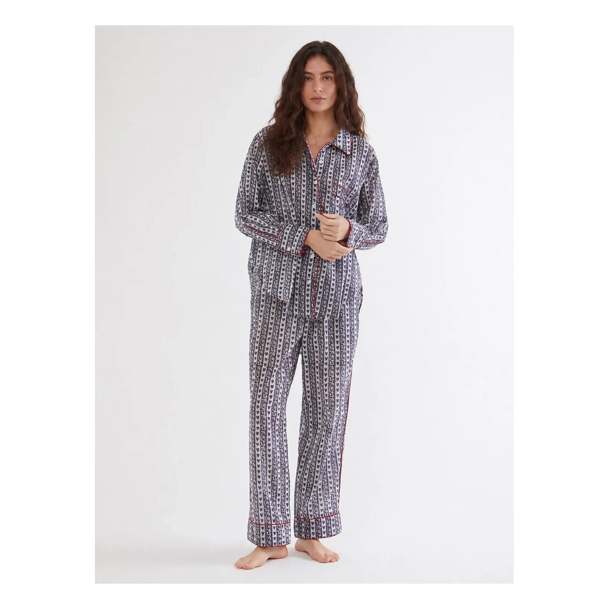 Folkloore - Heart Pajama - Women's Collection | Navy Blue