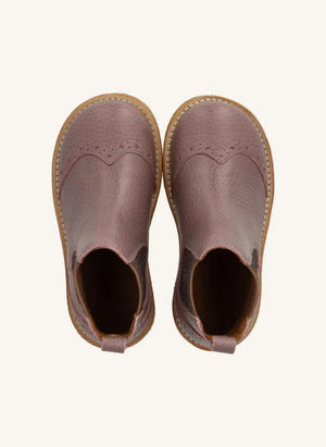 Angulus - Chelsea Brogue Boots | Dust Pink