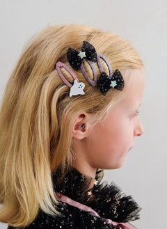 Mimi & Lula - Halloween Hair Clip & Clip Pouch | Black