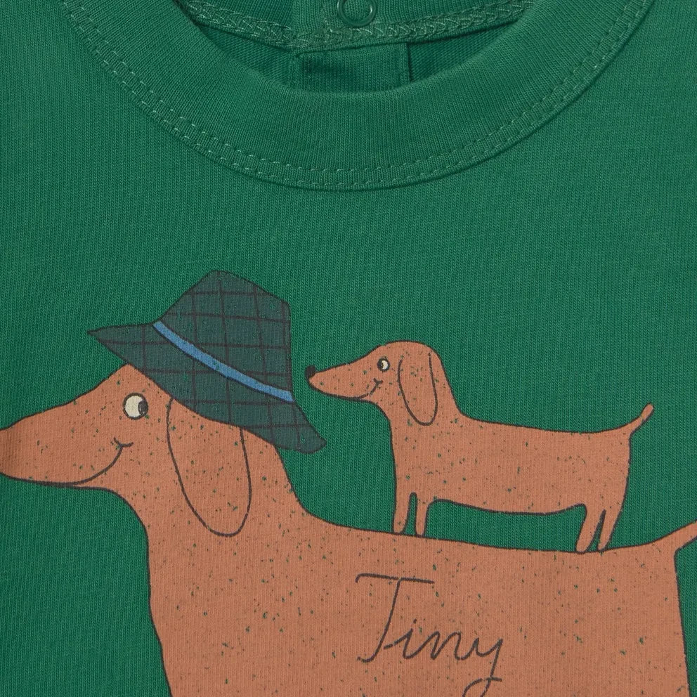 Tinycottons - Organic Cotton Baby Dog T-Shirt | Green