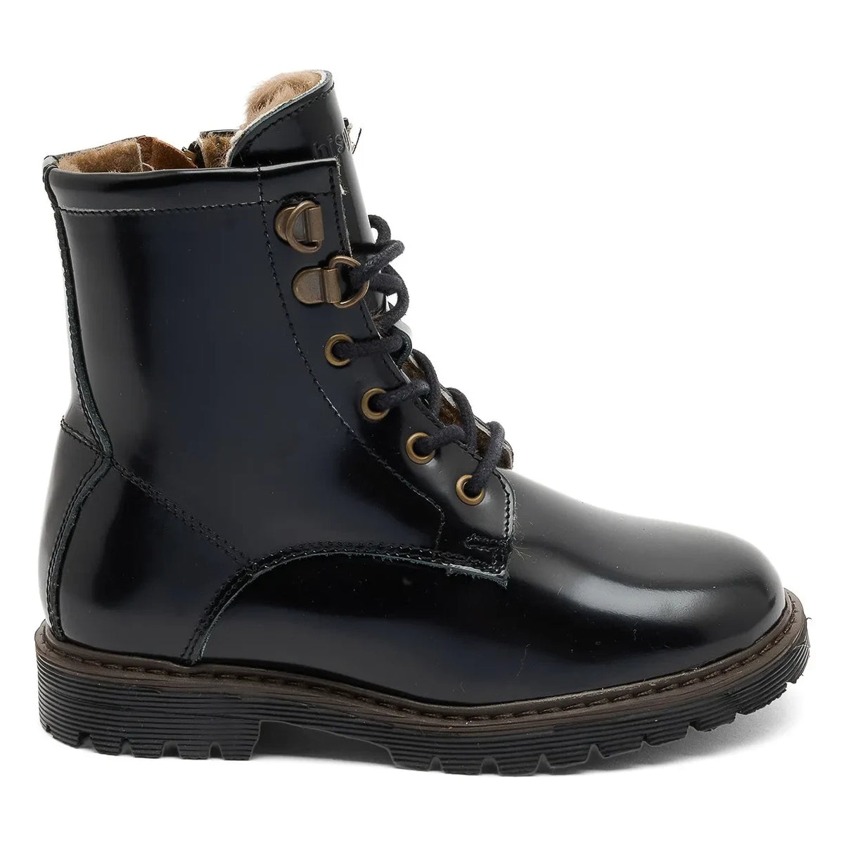 bisgaard - Maia Lamb Patent Leather Boots | Black
