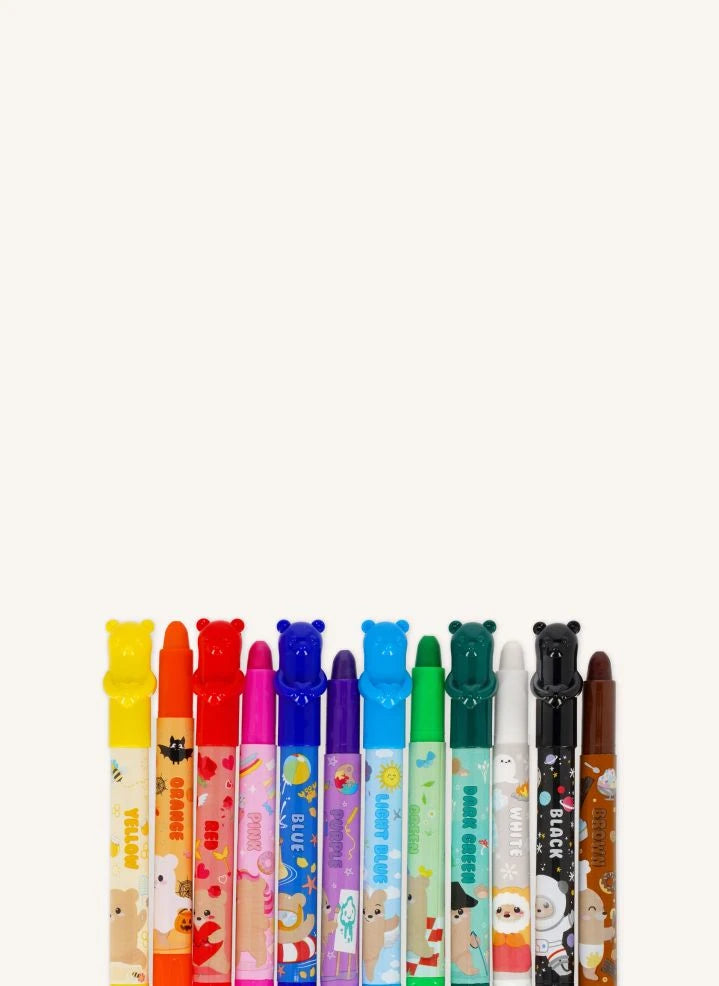 Legami - 12-Piece Teddy Friends Felt Tip Pen Set