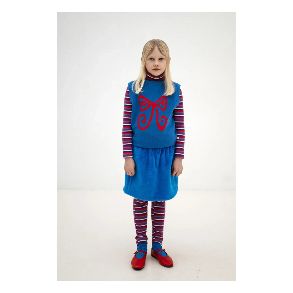 Repose AMS - Organic Cotton Striped Turtleneck | Purple