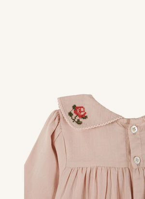 Emile et Ida - Cross-Stitched Jumpsuit | Pink